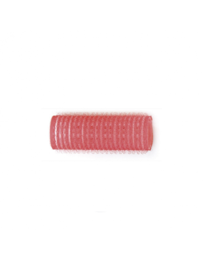 Rulo Peluquería Velcro Rojo 13mm AG (12ud)