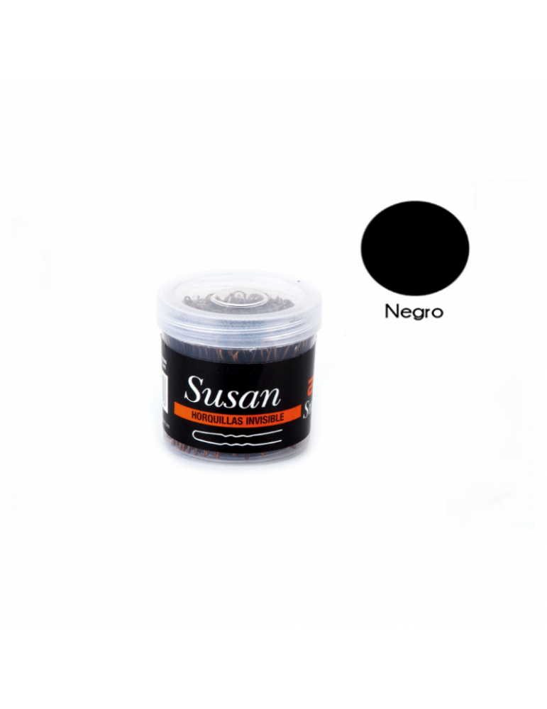 Susan Horquillas Pelo Invisibles 5cm Negro. (250ud)
