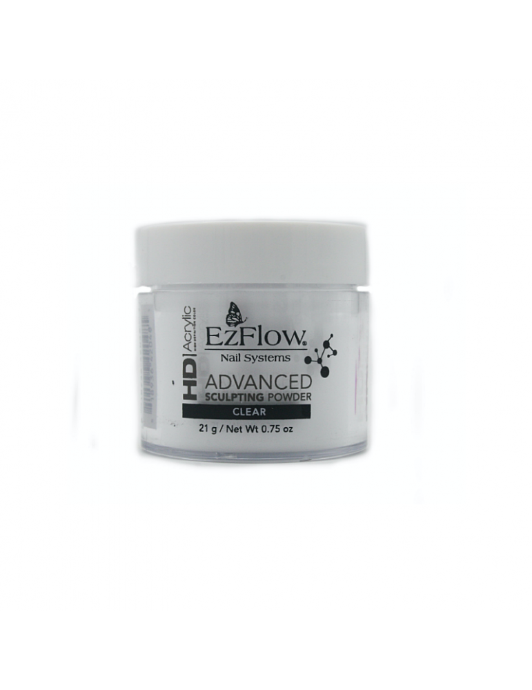 EzFlow Polvo Acrílico de uñas Clear Transparente 21g | Ultrabelleza