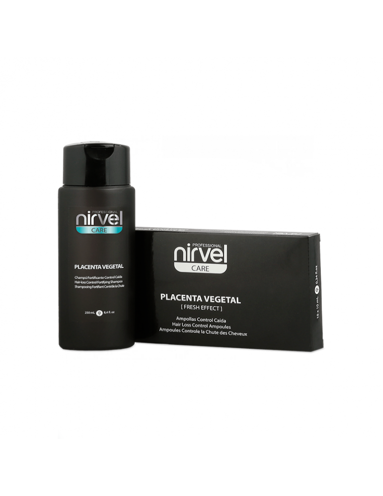 Nirvel Pack Placenta Vegetal 250ml | Kit caída | Ultrabelleza