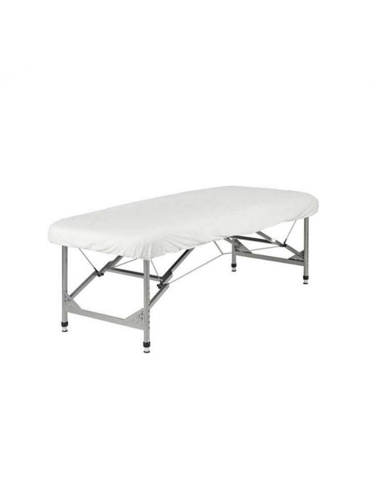 Sábana Ajustable desechable blanca para camilla 30gr 95x220