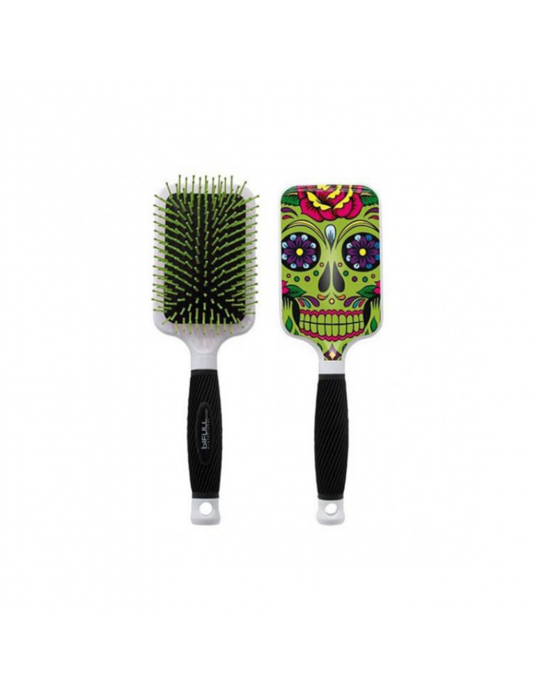 Cepillo de Pelo Raqueta Calavera Green - Ultrabelleza