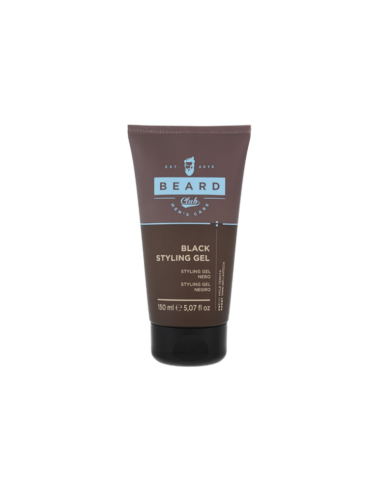 Beard Club Gel de fijación flexible color negro | Black Styling Gel 150ml