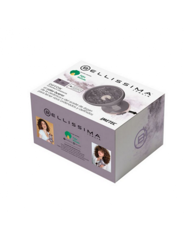 Bellissima Secador Difusor Curly de aire caliente Diffon Ceramic&Argan Oil DF1 2000| PIÑA RIZADA Edición Limitada