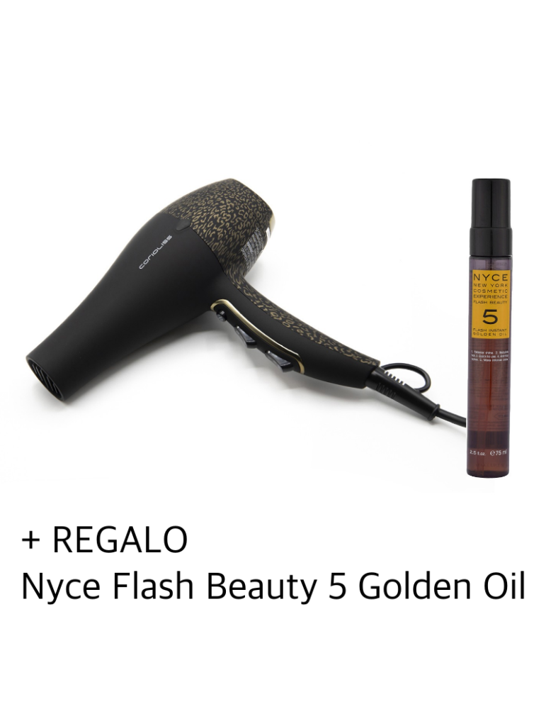 Secador Profesional Corioliss Flow Gold Leopard Estampado