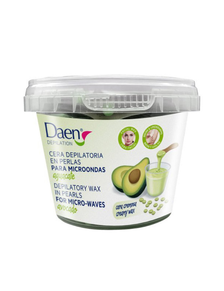 DAEN Cera Depilatoria en Perlas para Microondas 🥑 AGUACATE 100gr