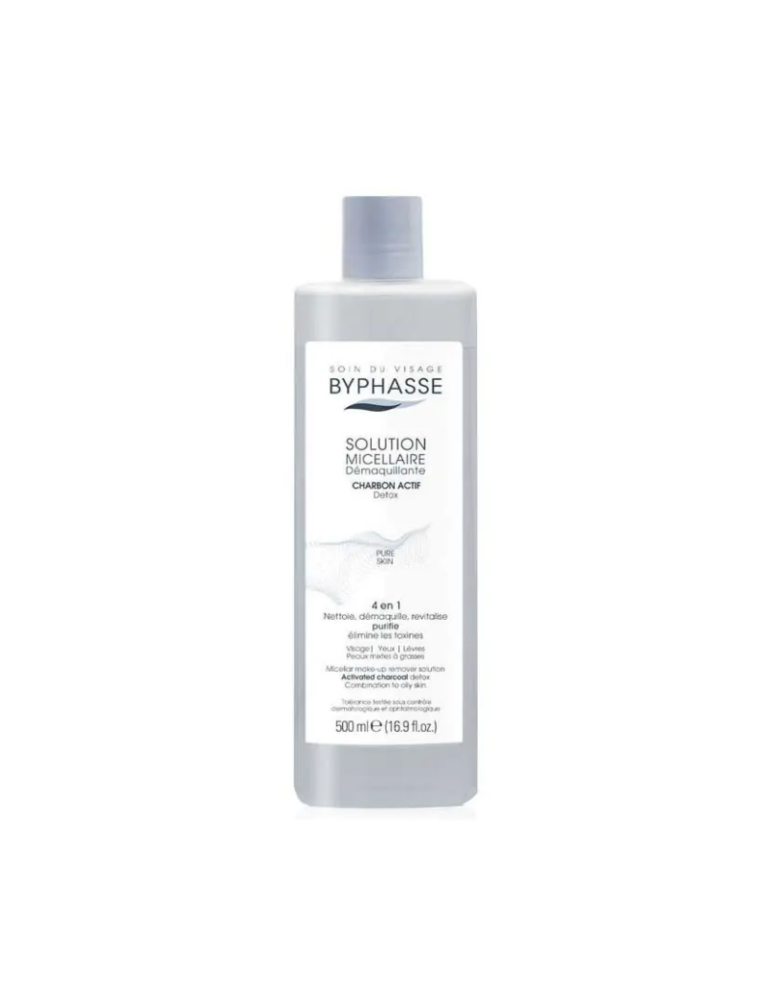 Byphasse Agua Micelar Desmaquillante Carbon 500ml Pieles Mixtas y/o Grasas