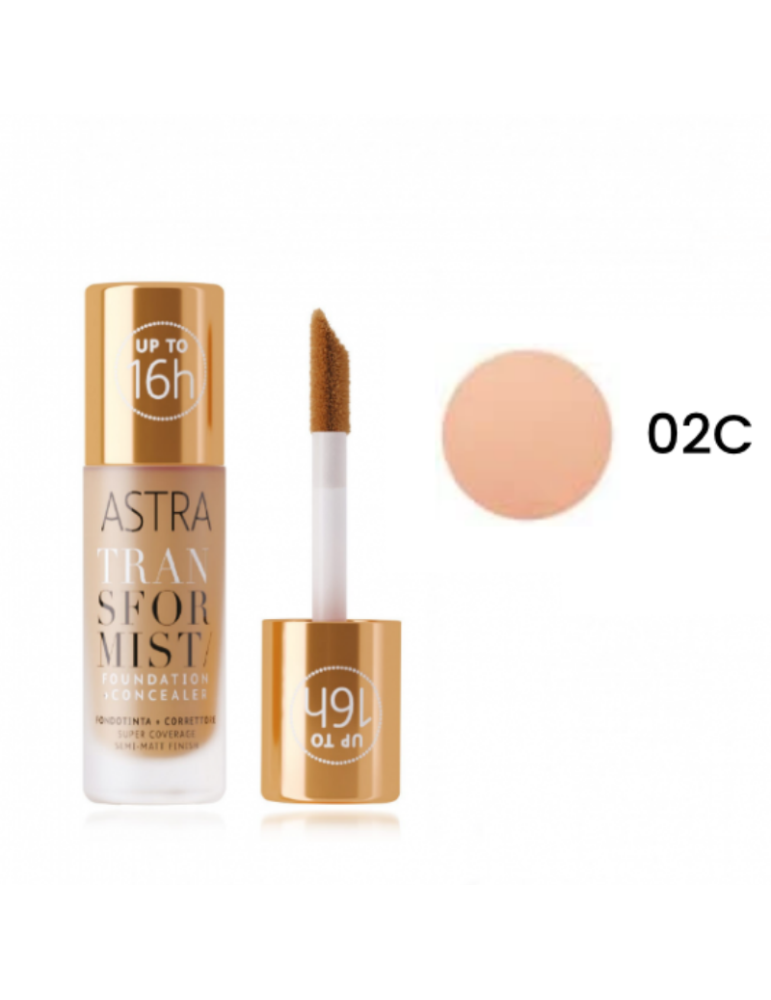 Base de Maquillaje + Corrector 02 Shell  Astra - Ultrabelleza