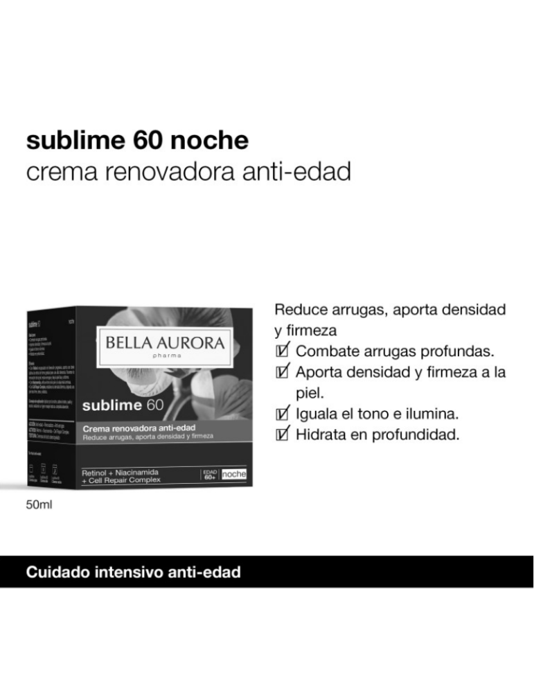 Bella Aurora Sublime Crema de Noche 50ml - Ultrabelleza