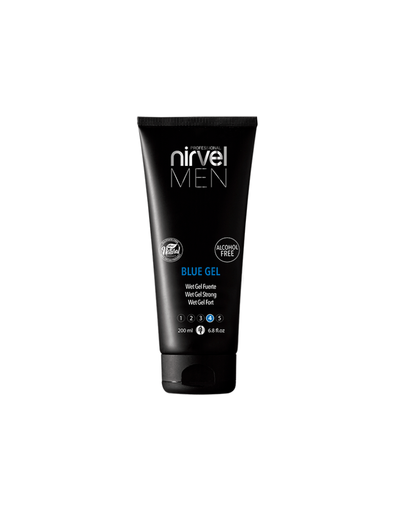 Nirvel Man Blue Gel 200ml | Gel Fuerte Efecto Mojado