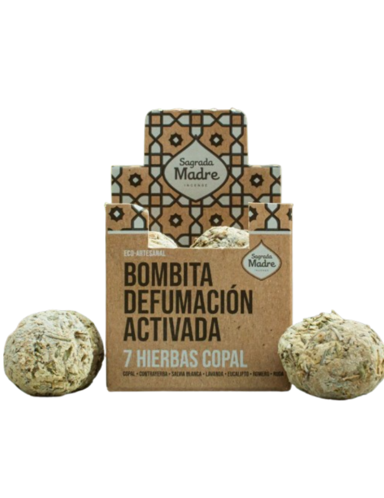 Bombita Defumación Activada7 Hierbas y Copal 8uds Sagrada Madre