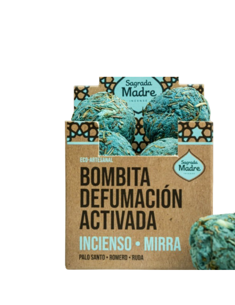 Bombita Defumación Activada Incienso y Mirra 8uds Sagrada Madre